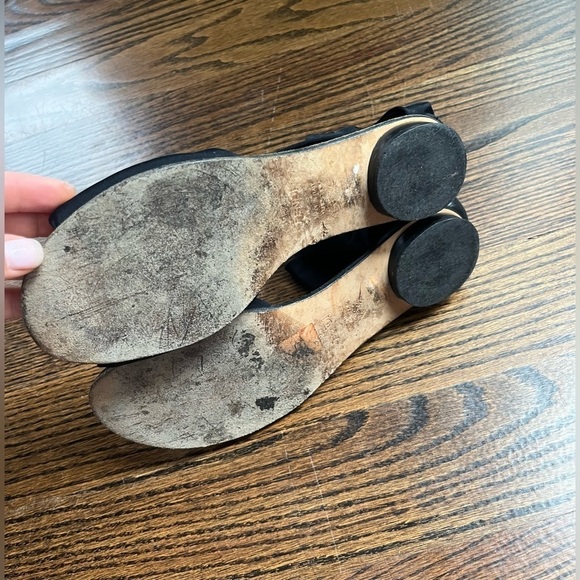 Fendi Black  Stretch Fabric Ankle Wrap Flat Sandals Size 37.5 (7/7.5 US) - Picture 5 of 7